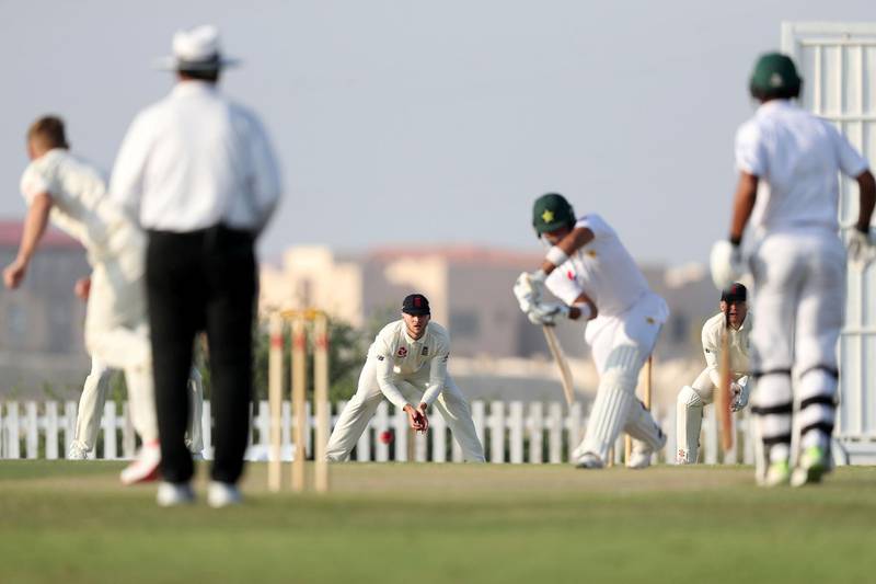 Abu Dhabi, United Arab Emirates - November 18, 2018: England's Joe Clarke in the game between Pakistan A and the England Lions. Sunday the 18th of November 2018 at the Nursery Oval, Zayed cricket stadium, Abu Dhabi. Chris Whiteoak / The National