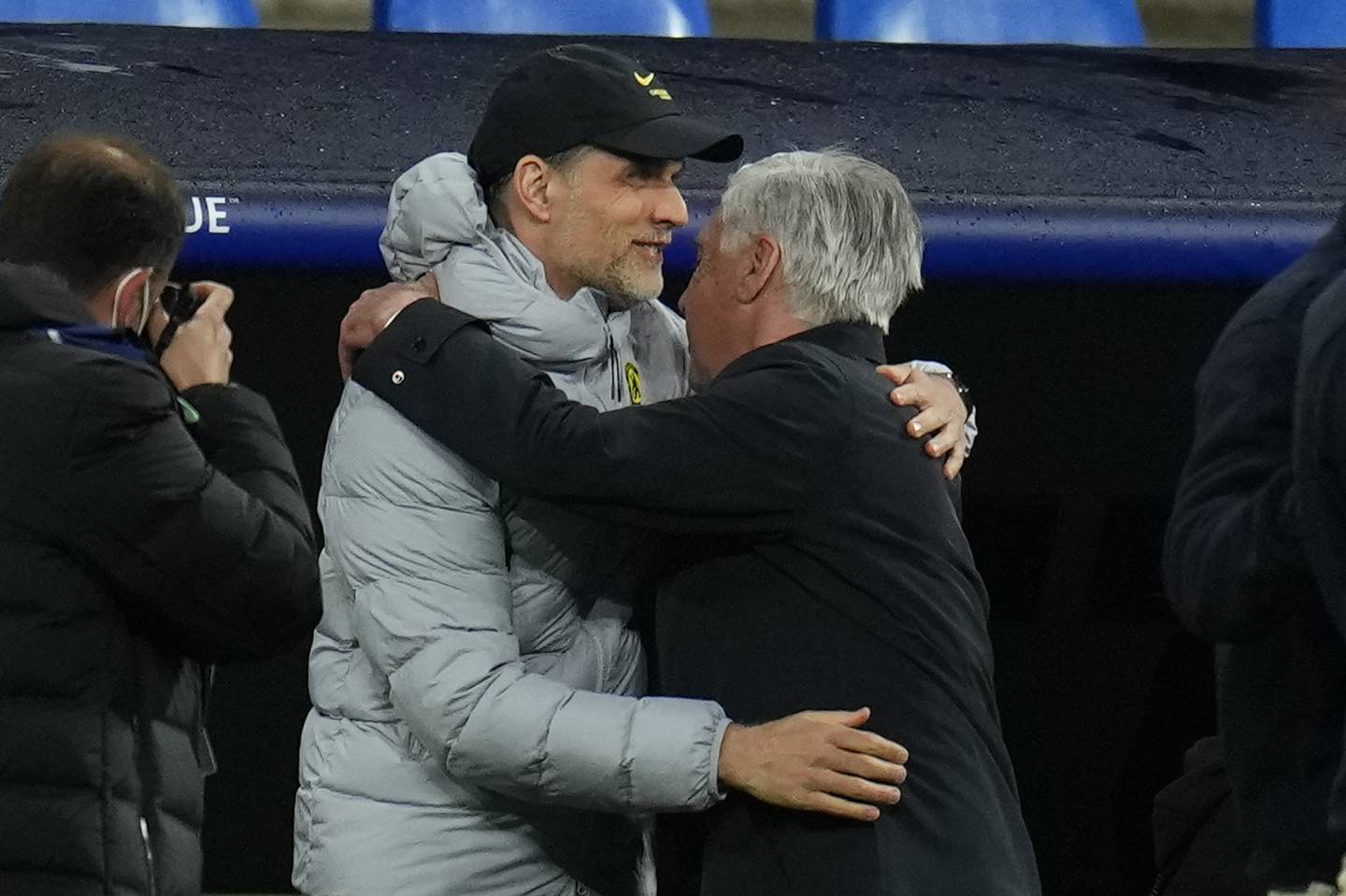 Chelsea manager Thomas Tuchel and Real Madrid manager Carlo Ancelotti were both proud of their players after Tuesday's Champions League quarter-final second leg. AP