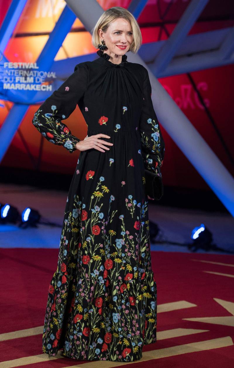 Naomi Watts attends the opening ceremony of the 18th edition of the Marrakech International Film Festival on November 29, 2019. AFP