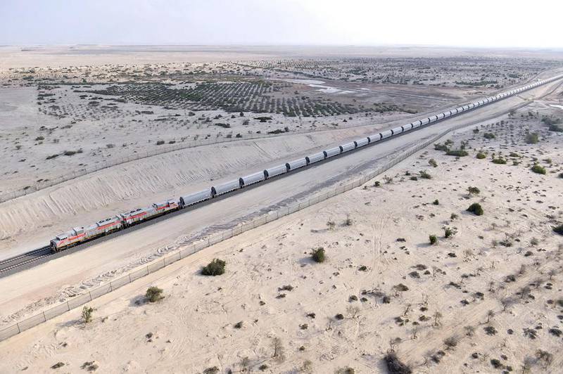 The UAE only operates rail service, a 264 kilometre freight line to Ruwais that carries sulphur by-products from the oil fields of Shah and Rabsham. Wam