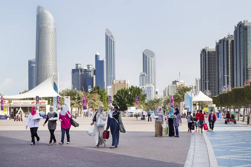 The Corniche in Abu Dhabi. Mona Al-Marzooqi / The National