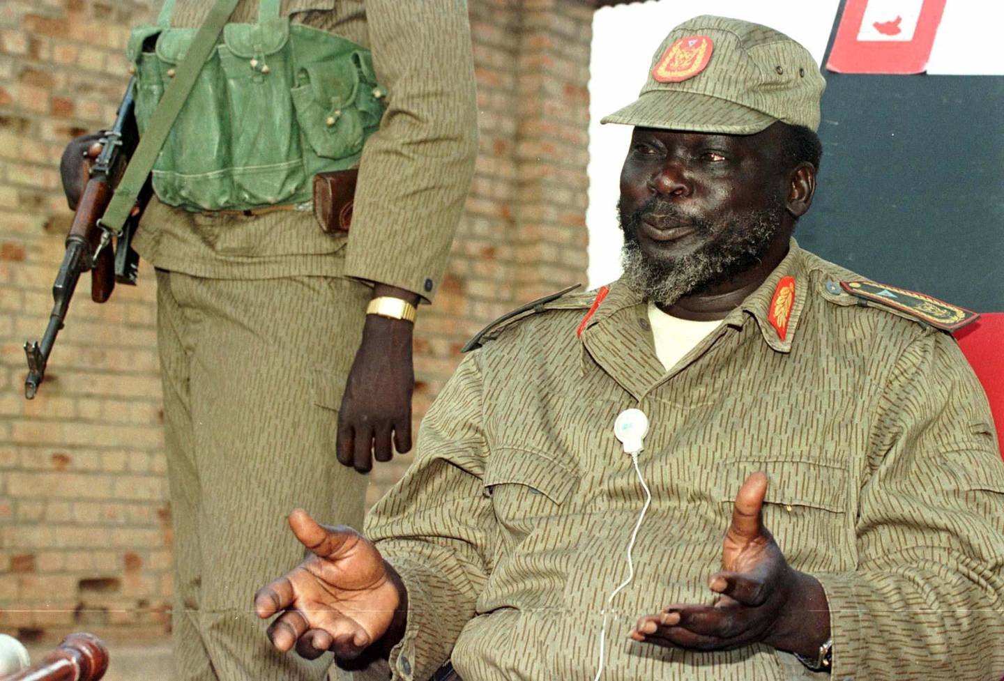 Sudan People's Liberation Army (SPLA) Chairman John Garang. 
