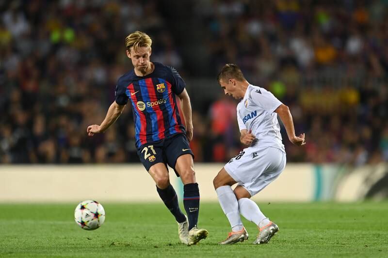 Frenkie De Jong – 7. Started in his preferred role just in front of the defence. Looked like a central defender when the defenders split as Barca moved forward. Got in the right positions when he moved forward, but his passes in the final third didn’t always come off as he’d hoped. Getty