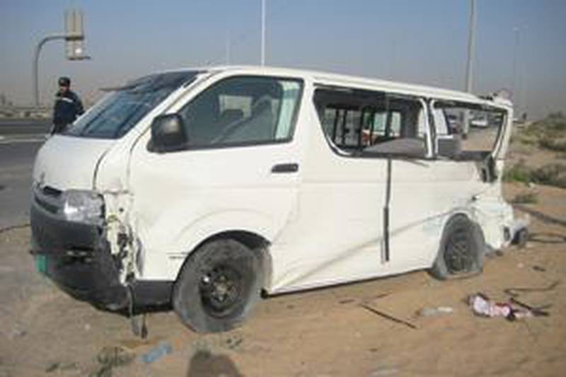 Three vehicles were involved in a collision on the Dubai-Al Ain road.