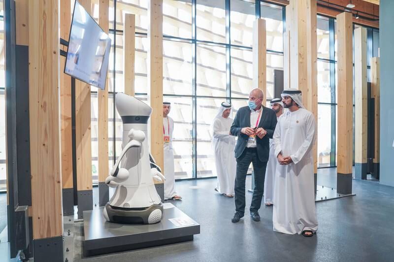 Sheikh Hamdan bin Mohammed toured the pavilion of Baden-Württemberg, a German state, at Expo 2020 Dubai. Wam