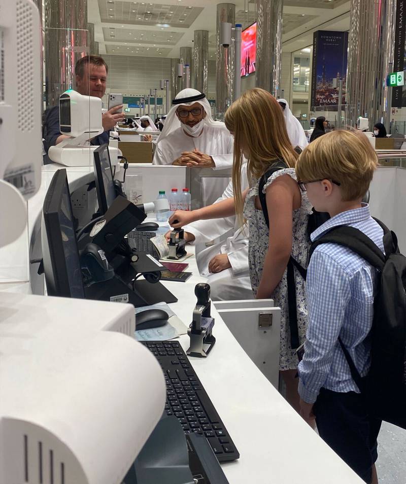 The children arrived in Dubai on Tuesday and were given the chance to know about the work of passport control officers.