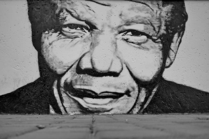 A mural of Nelson Mandela in Soweto, South Africa.