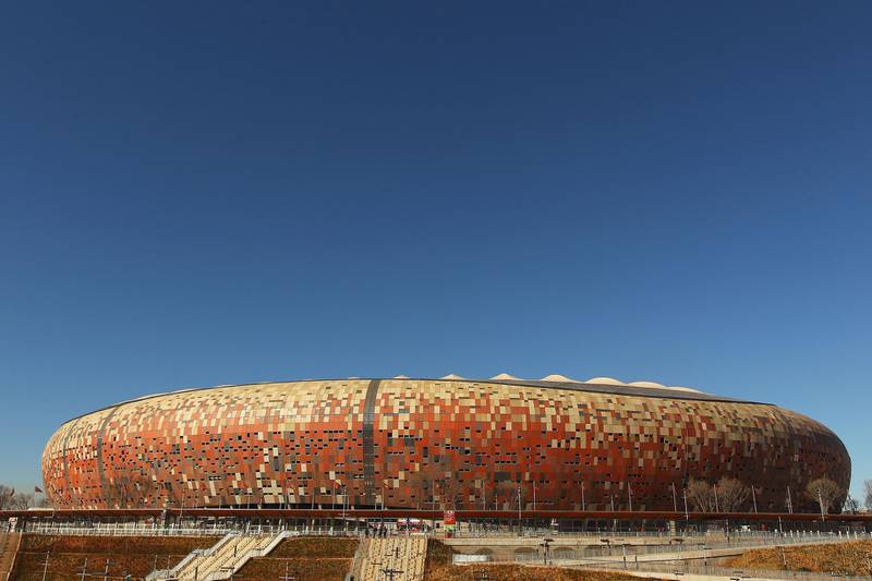 JOHANNESBURG, SOUTH AFRICA - JUNE 17:  A general view of Soccer City Stadium ahead of the 2010 FIFA World Cup South Africa Group B match between Argentina and South Korea at Soccer City Stadium on June 17, 2010 in Johannesburg, South Africa.  (Photo by Cameron Spencer/Getty Images)