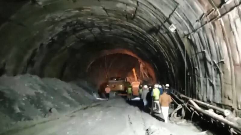 Uttarkashi road tunnel collapse. AFP