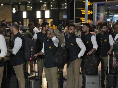 Pakistan players arrive in India for World Cup amid tight security - in pictures