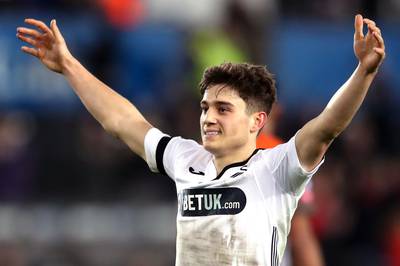 File photo dated 17-02-2019 of Swansea City's Daniel James. PRESS ASSOCIATION Photo. Issue date: Thursday June 6, 2019. Wales international Daniel James is expected to complete his move from Swansea to Manchester United today, Press Association Sport understands. See PA story SOCCER Man Utd. Photo credit should read Nick Potts/PA Wire