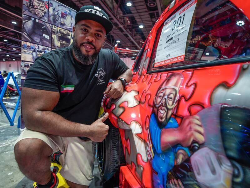 Abdulla Alforhan flew in from Kuwait with his
customised Mini Cooper entry.