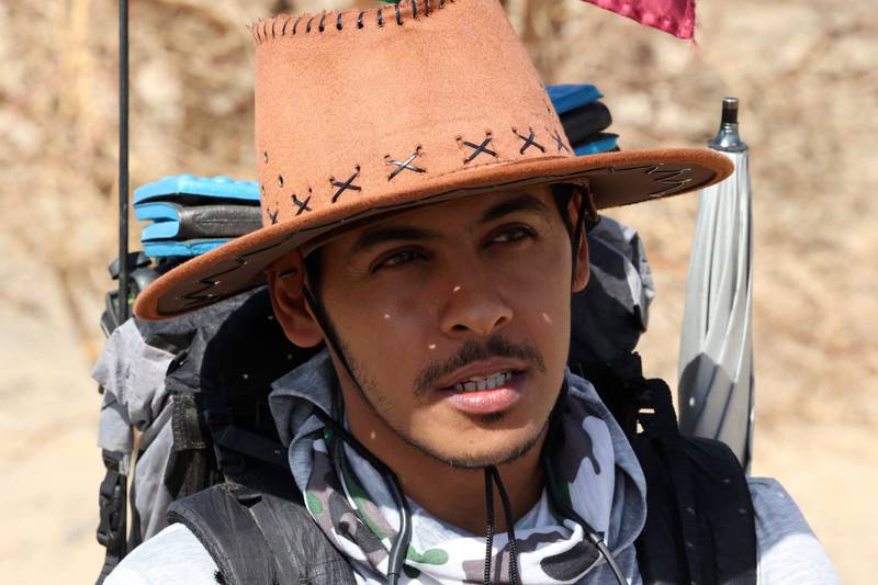 Mr Al Sulmi hopes that by posting online about his experience, he can inspire other Saudis to  trek in their homeland. 'We can do it,' he said. 'You only need a bag and a few simple things, and a tent and nature.'