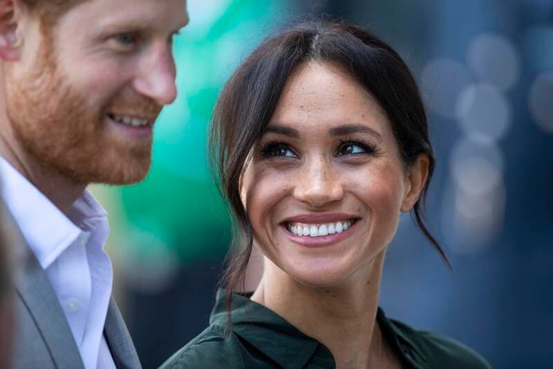 Prince Harry and Meghan arrive at the University of Chichester's Engineering and Digital Technology Park during an official visit to West Sussex in October 2018. Getty Images