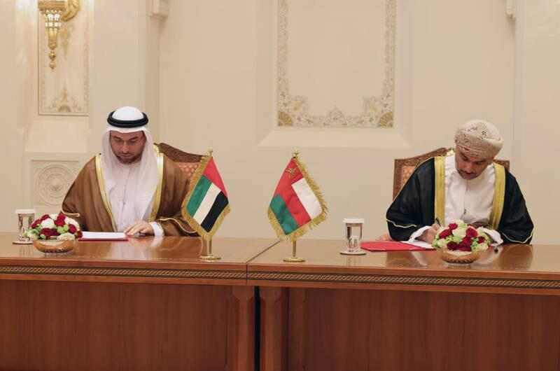 The UAE and the Sultanate of Oman sign a number of memoranda of joint co-operation on the sidelines of the President's visit to Muscat. WAM