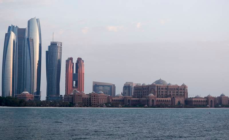 The Abu Dhabi skyline. Photo: Khushnum Bhandari/ The National