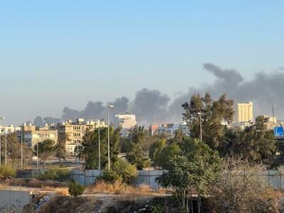 Smoke rises amid clashes between armed factions in Tripoli, Libya. Reuters