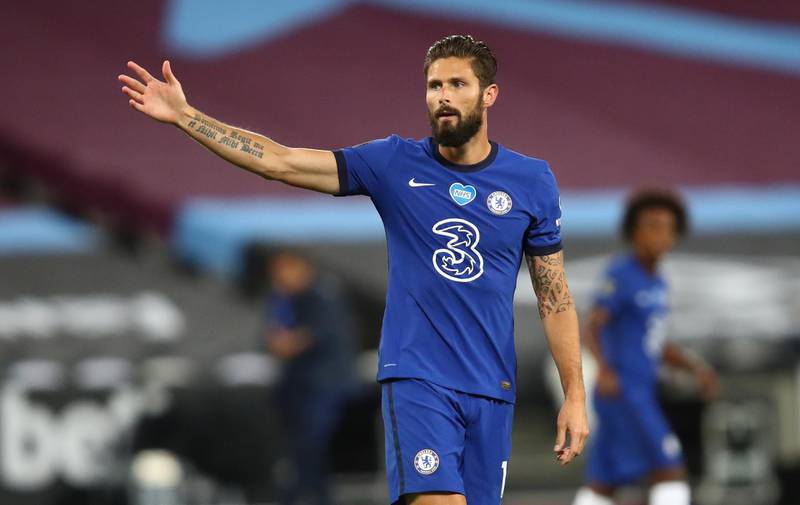 Olivier Giroud - 7: French striker scored with an exquisite finish for his fourth league goal of the season and linked well with his teammates before making way for Abraham. EPA