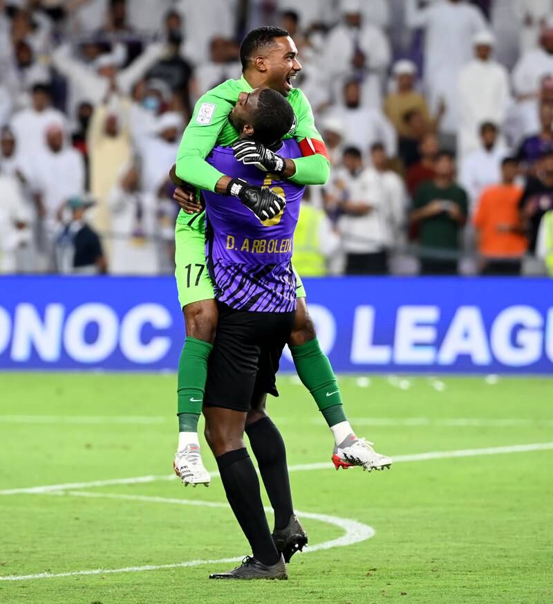 Al Ain players celebrate.