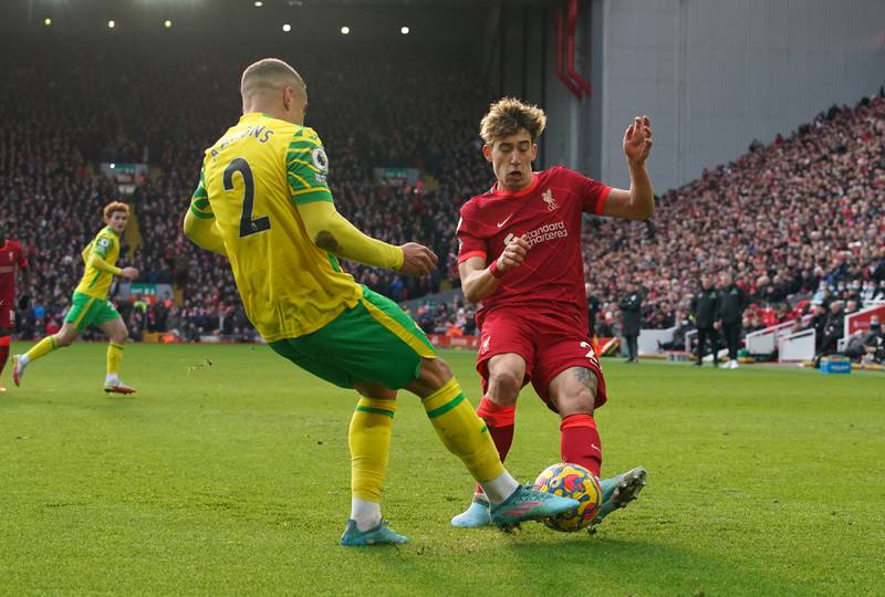 Max Aarons - 5. The 22-year-old had a fine first hour but could not maintain his form when Liverpool turned up the heat. He lost Mane before the equaliser. PA