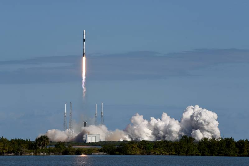 Turkey's first mini satellite, Grizu-263A, blasts off from Florida into space on SpaceX’s Falcon 9 rocket. Getty Images