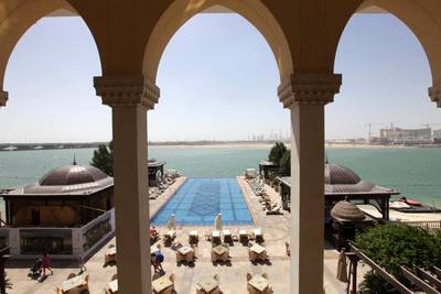 The balcony at Abu Dhabi’s Shangri-La Hotel. Jaime Puebla / The National