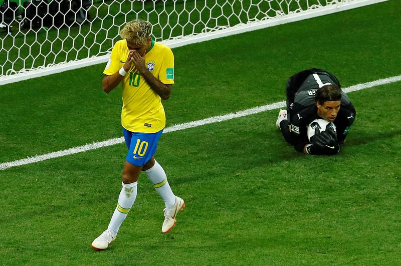 Soccer Football - World Cup - Group E - Brazil vs Switzerland - Rostov Arena, Rostov-on-Don, Russia - June 17, 2018   Brazil's Neymar looks dejected   REUTERS/Jason Cairnduff