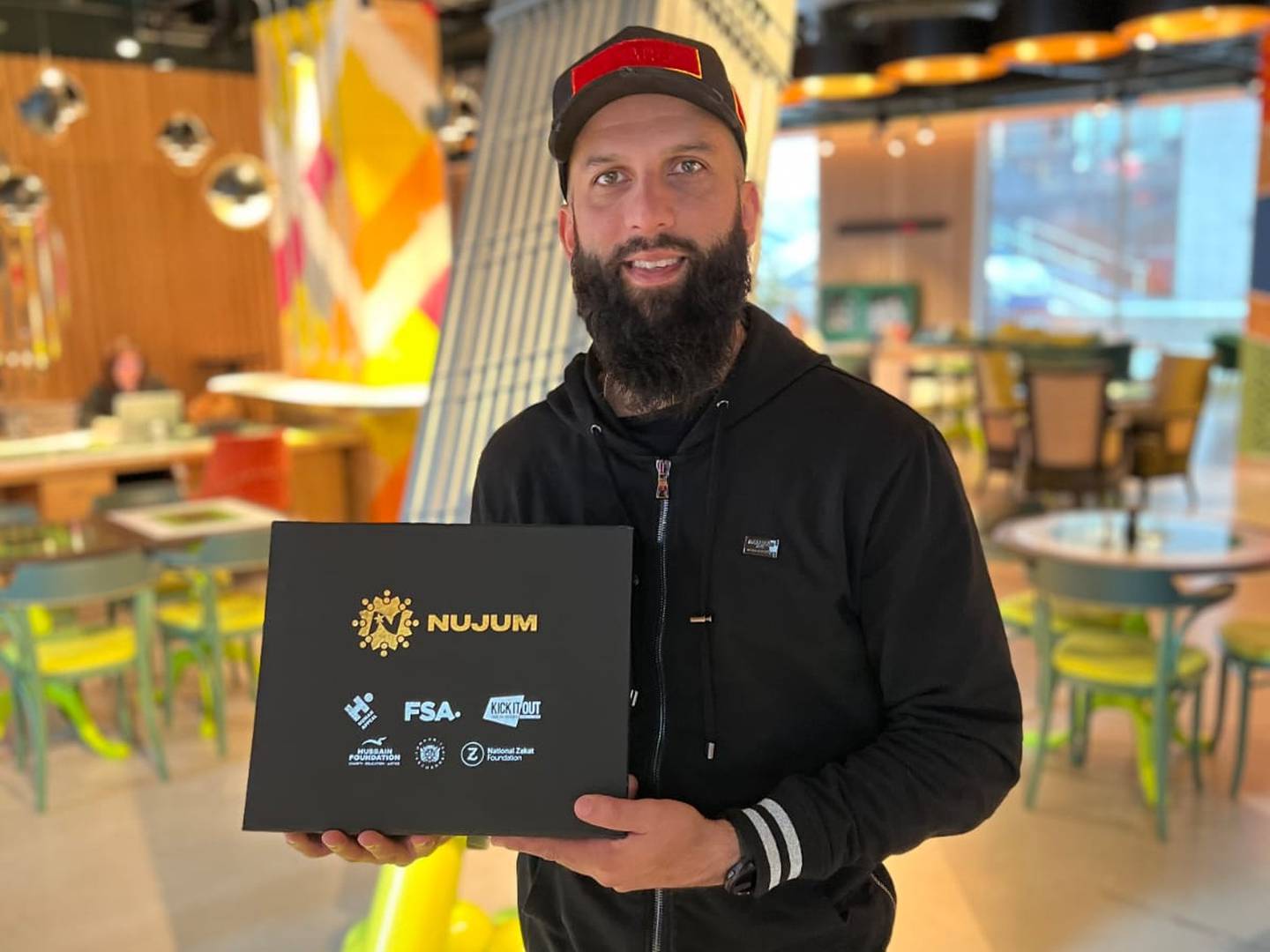 England cricketer Moeen Ali is an ambassador of the Muslim Athletes Charter. Photo: Nujum Sports