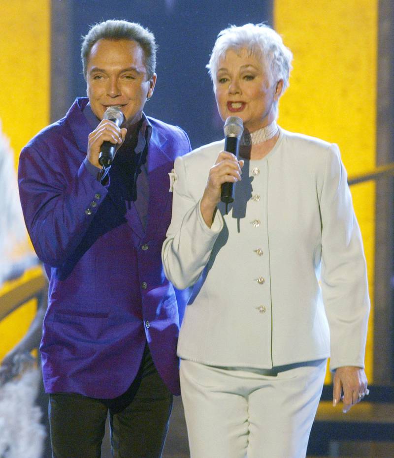 Actress Shirley Jones and David Cassidy, stars of the television show 'The Partridge Family', perform during the opening number at the first annual TV Land Awards which were taped in Hollywood, California, U.S. March 2, 2003. Reuters