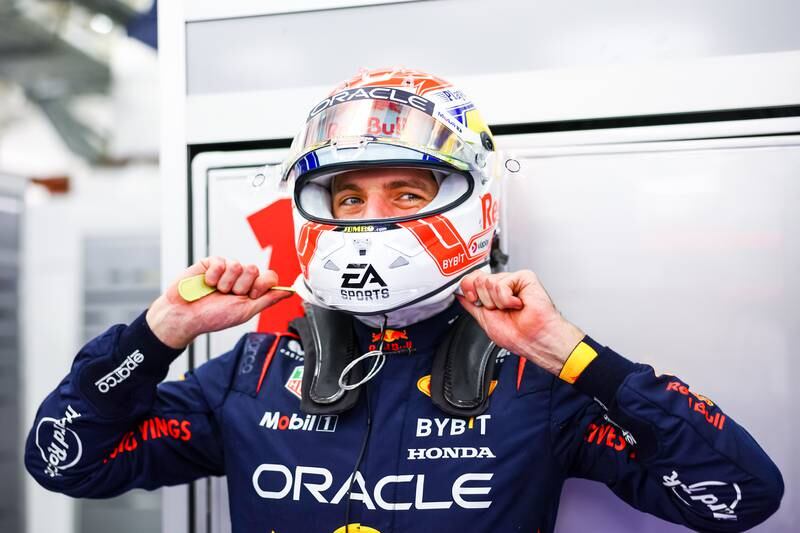 Max Verstappen in Bahrain. Getty 