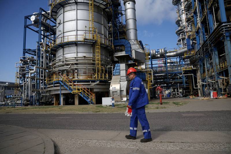 The Grupa Lotos oil refinery in Gdansk, Poland. The EU has still not agreed on a price cap for Russian oil, with just days to go for the December 5 deadline. Reuters