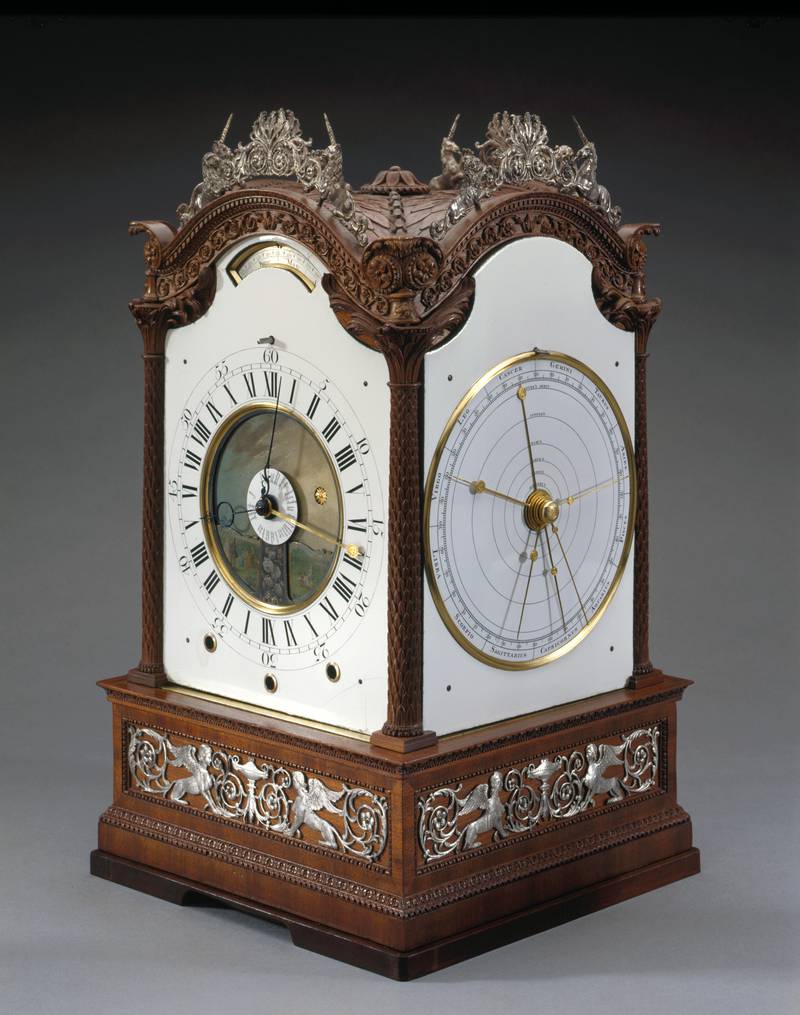 The Eardley Norton astronomical clock used state-of-the-art technology from the 1700s. Photo: Royal Collections Trust