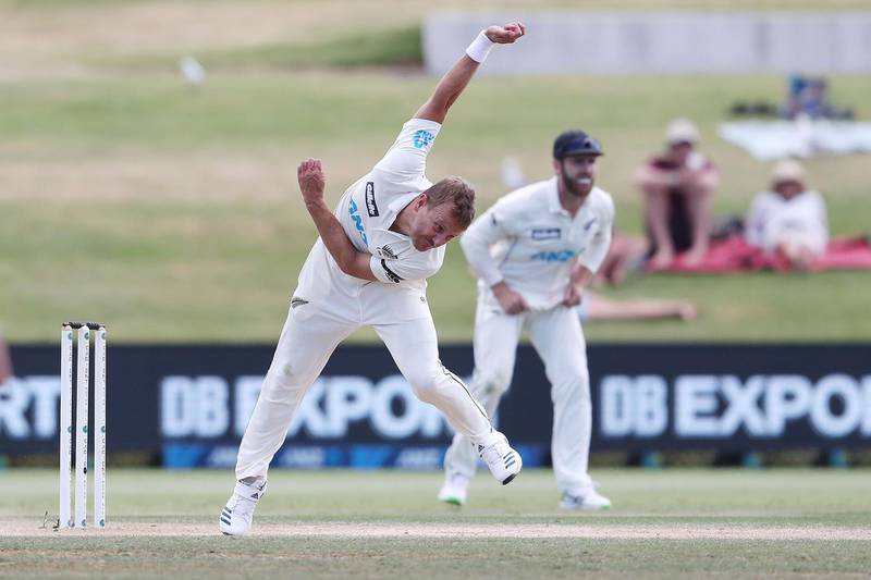 New Zealand’s Neil Wagner bowled despite having two broken toes. AFP