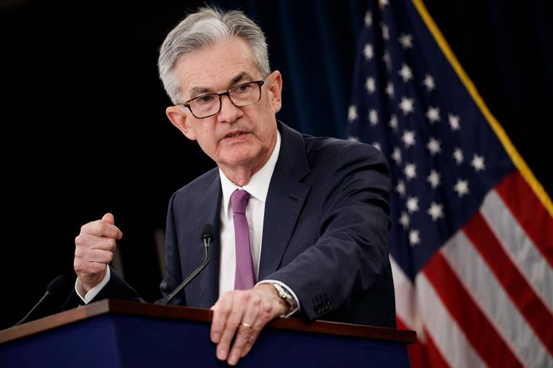 epa07658788 US Federal Reserve Board Chairman Jerome Powell responds to a question from the news media during a press conference after a Federal Open Market Committee meeting in Washington, DC, USA, 19 June 2019. Powell announced that interest rate will not change. A day earlier, President Trump raised the issue of possibly firing Powell but Chairman Powell has said he would not step down and that he plans to serve his full term through February 2022.  EPA/SHAWN THEW
