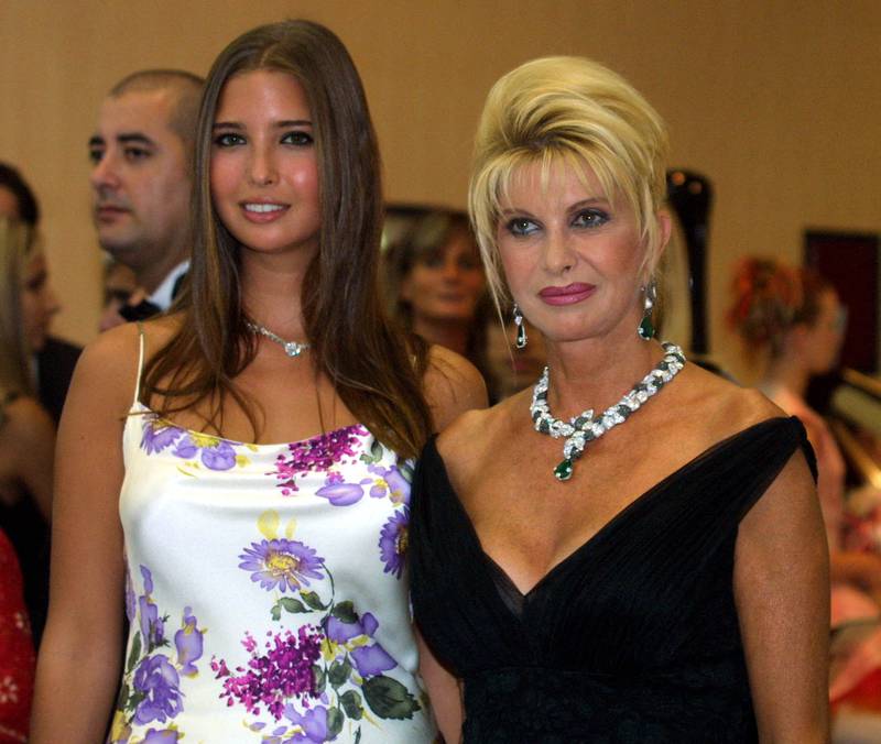 Ivana Trump and her daughter Ivanka at a Red Cross Ball in Monaco in 2001. AFP 