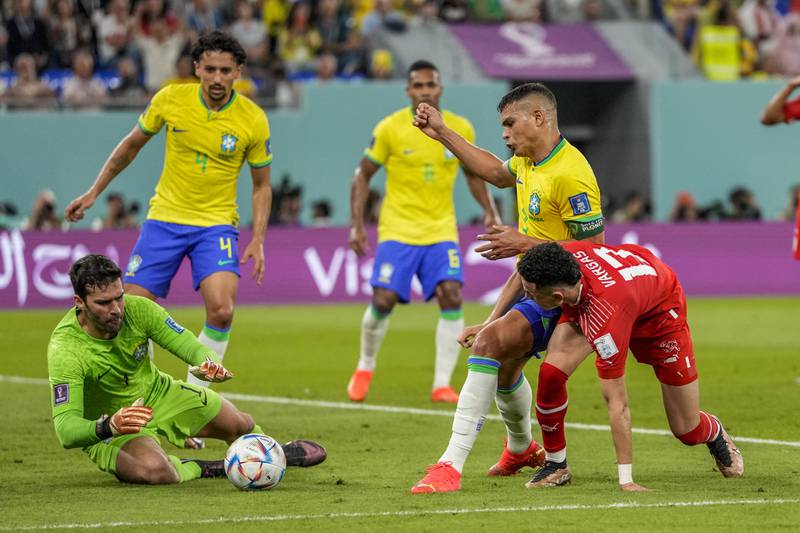 Alisson Becker 6: Second consecutive clean sheet as Brazil made their best start to a World Cup for 20 years. He hasn’t faced a single shot on target in both games. Brazil are going big on defence. And wins. AP