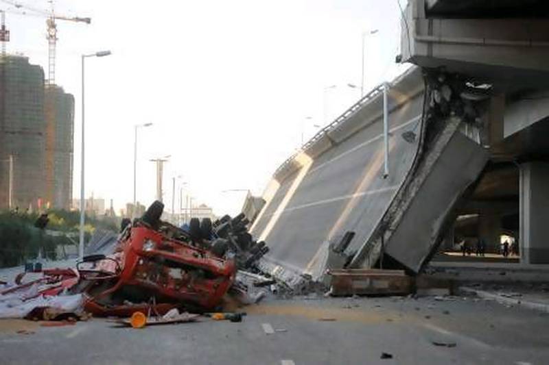 Harbin Yangmingtan bridge collapsed, killing three and injuring five in Harbin, Heilongjiang, China on Friday.