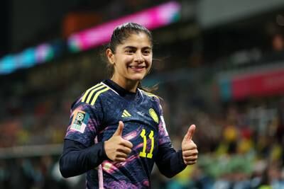 Catalina Usme scored Colombia's winner against Jamaica at the Melbourne Rectangular Stadium on August 08, 2023. Getty