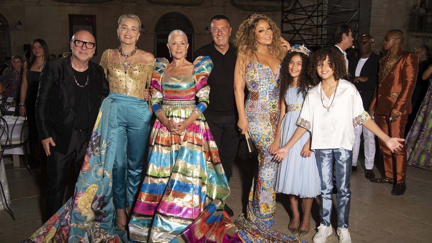 Mariah Carey attends the Alta Moda Women's Show by Dolce & Gabbana in Italy.
