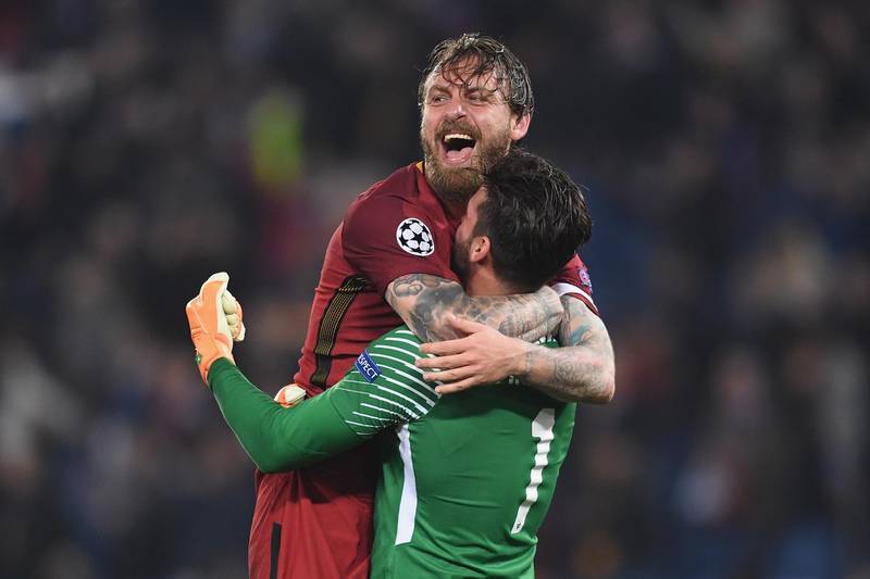 Daniele De Rossi: 'Mr Roma' has played more than 600 times for the Italian club but his time could be up this summer after just 16 league starts in this campaign. Now 35, it is not clear whether he will move into the dugout, carry on elsewhere or stay for another season. Getty Images