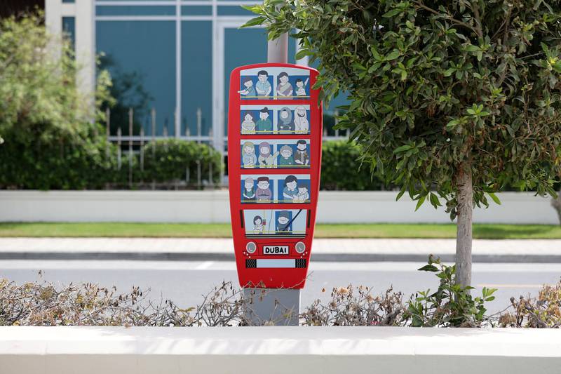 Dubai, United Arab Emirates - Reporter: N/A: Photo Project. Around 100 parking meters in Dubai have been enlivened with 15 artworks inspired by the themes of diversity and tolerance. Monday, March 2nd, 2020. Jumeirah, Dubai. Chris Whiteoak / The National