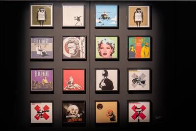 A collection of artwork by Banksy.