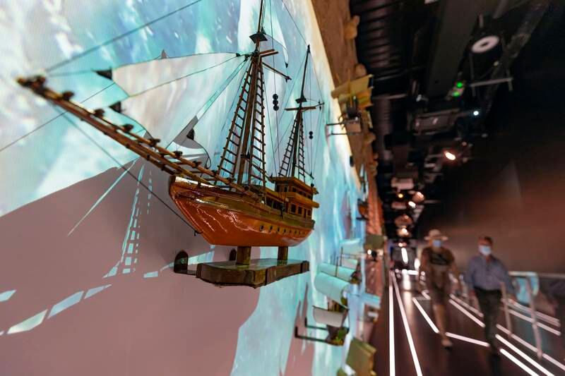 A model of an Indonesian ship that was used to transport spices for trade. Photo: Chris Whiteoak / The National