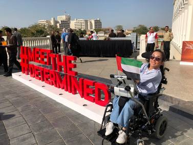 Nadia Clarke attends the opening day of the Special Olympics World Games Abu Dhabi. Courtesy Maggie Bootsman