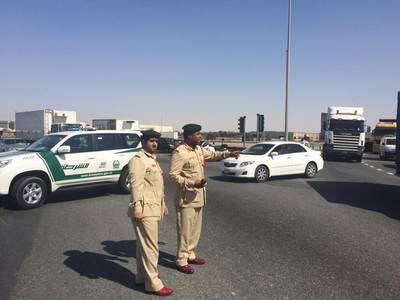 Police have deployed both traffic and foot patrols to ensure that residents face minimal disruption. Courtesy Dubai Police