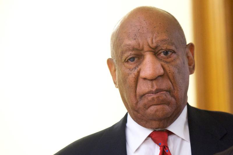 Bill Cosby reacts while being notified a verdict is in at the Montgomery County Courthouse in his sexual assault retrial, in Norristown, Pennsylvania, U.S., April 26, 2018.   Mark Makela/Pool via Reuters