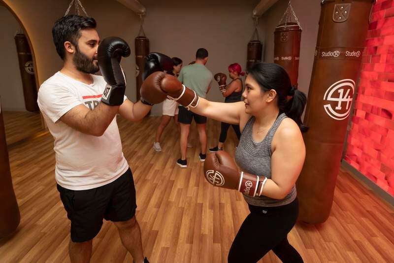The studio offers boxing and deep-stretching classes for adults.