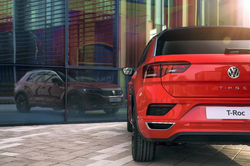 The T-Roc takes design cues from its bigger siblings, the Touareg, Teramont and Tiguan.