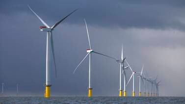 The London Array wind farm is part-owned by Masdar, the Abu Dhabi renewable energy company. Getty Images