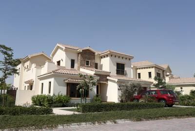 DUBAI , UNITED ARAB EMIRATES – June 24 , 2015 : Villas at the Lime Tree Valley in Jumeirah Golf Estates in Dubai. ( Pawan Singh / The National ) For Business Stock *** Local Caption ***  PS2406- LIMETREE VALLEY08.jpg